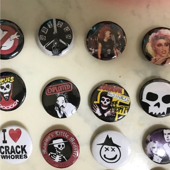 Vintage Punk Rock Pins - Picture 2 of 15